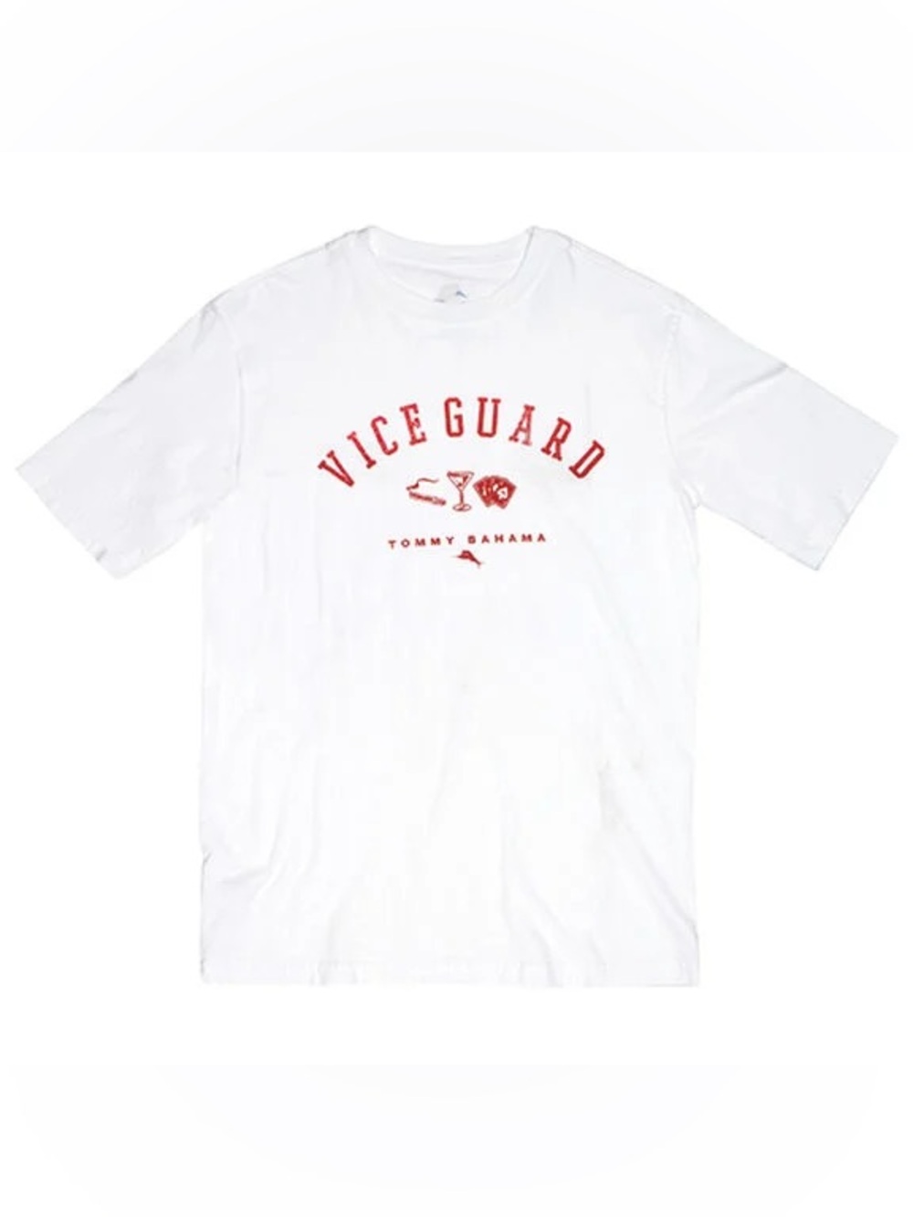 Tommy Bahama Men’s Vice Guard Graphic Tee White Size L